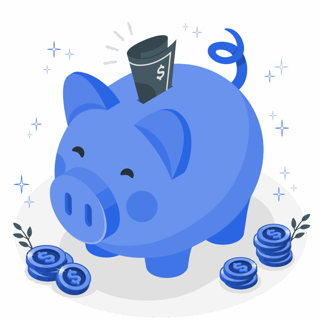 Way-Partner - Illustration - Piggy bank - A - Blue