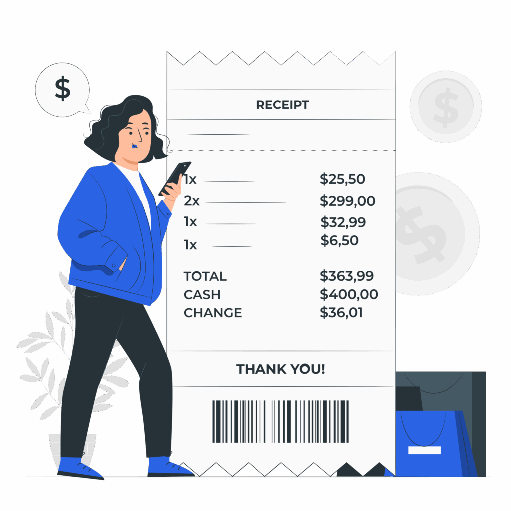 Way-Partner - Illustration - Receipt - P - Blue