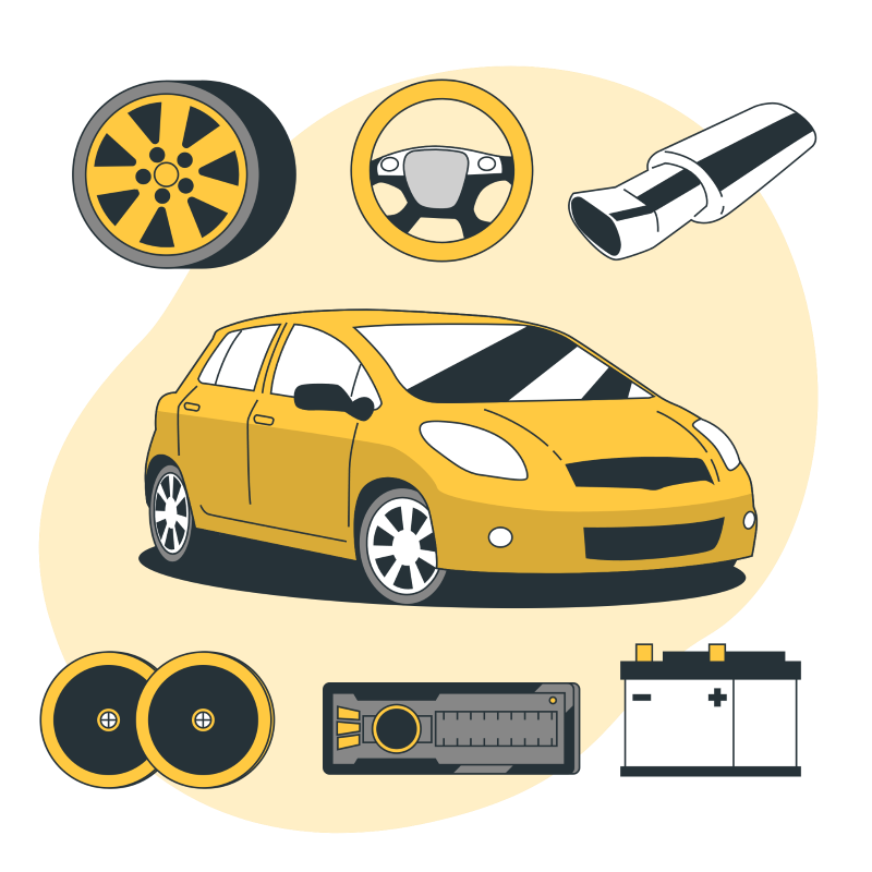 Way - Partner - Illustration - Car Accesories - Yellow