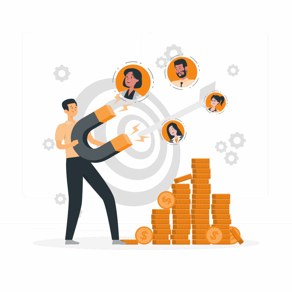 WAY-Partner - Illustration - Generating New Leads - R - Orange